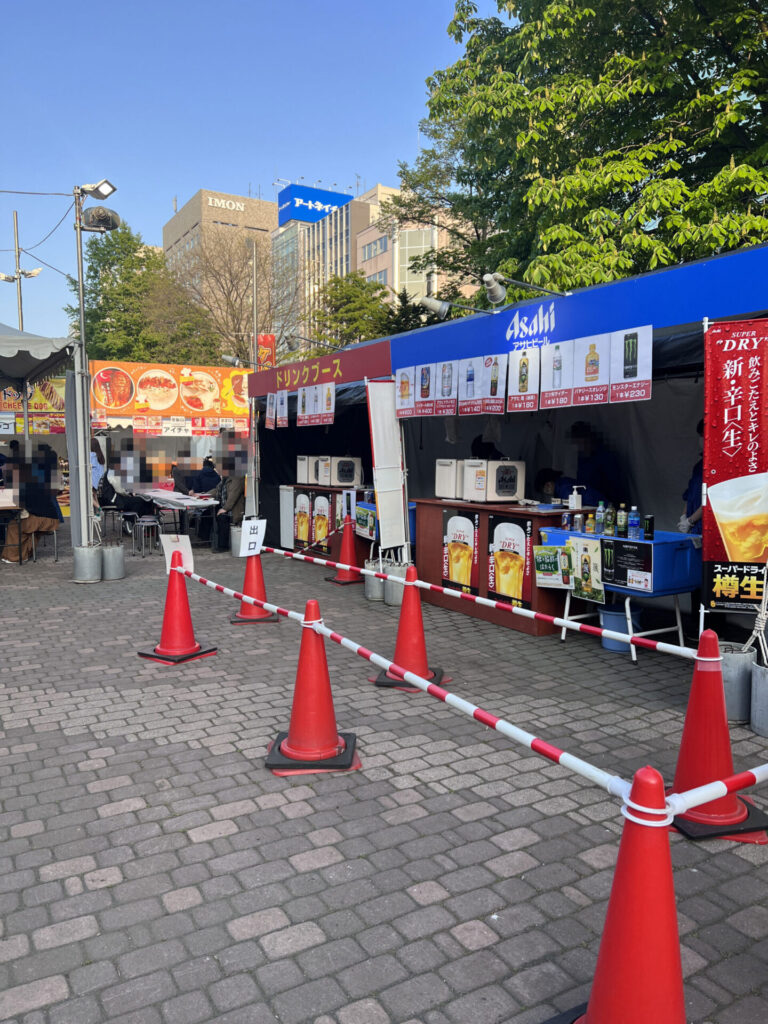 ラーメンショーの飲み物売り場